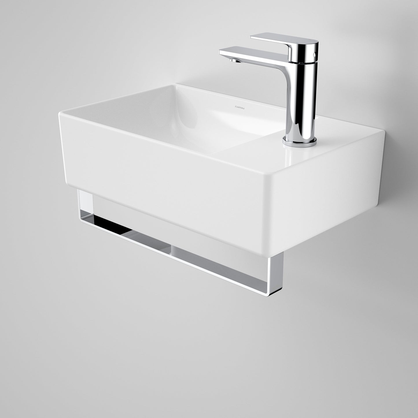 Urbane II Hand Wall Basin Integrated Rail Chrome