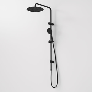 Urbane II Rail Shower with 300mm Overhead Matte Black - Matte Black