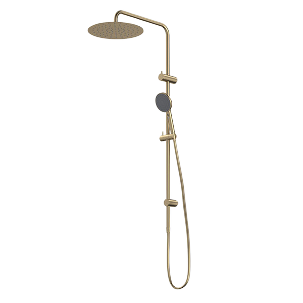 Urbane II Rail Shower with 300mm Overhead Brushed Brass