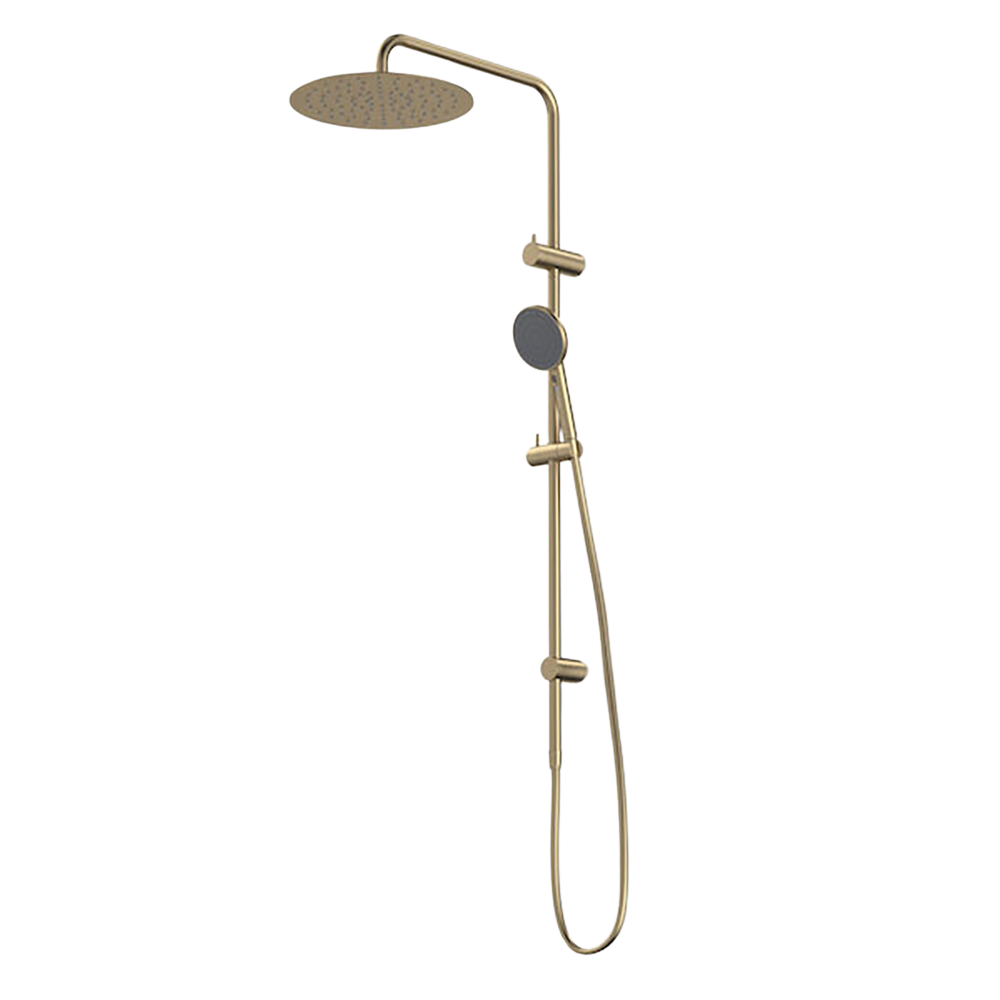 Urbane II Rail Shower with 300mm Overhead Brushed Brass