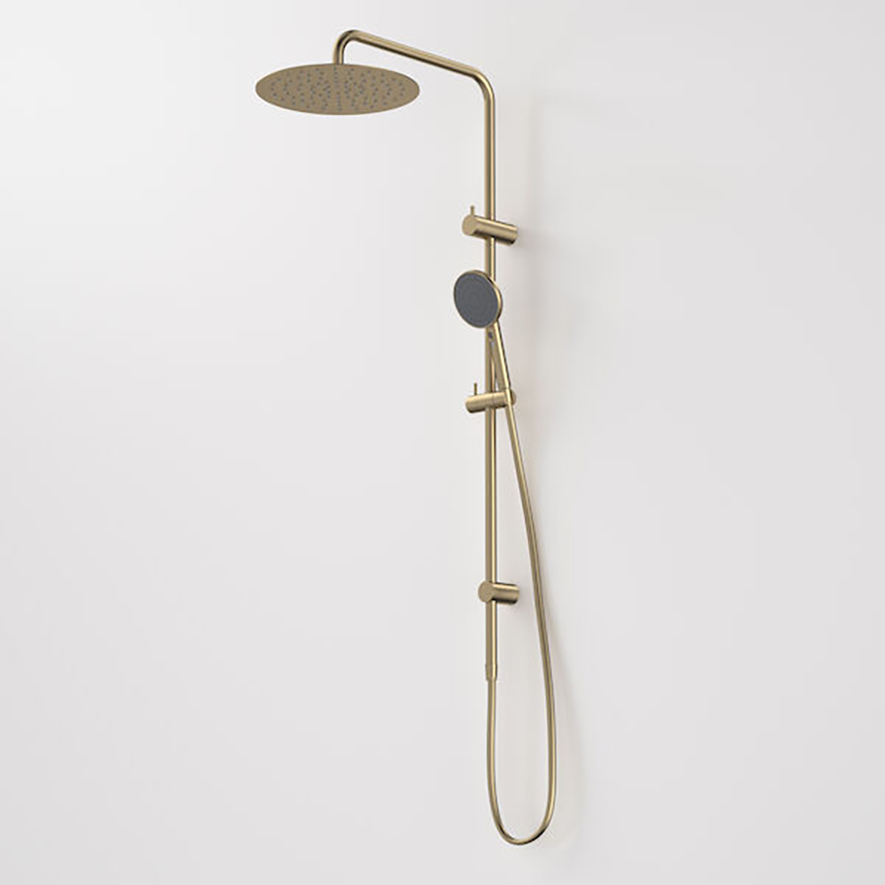Urbane II Rail Shower with 300mm Overhead Brushed Brass