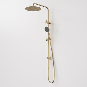 Urbane II Rail Shower with 300mm Overhead Brushed Brass - Brushed Brass