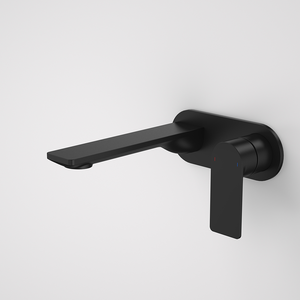 Urbane II 180mm Wall Basin/Bath Mixer and Outlet Round Plate Lead Free Matte Black - Matte Black