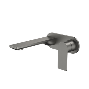Urbane II 180mm Wall Basin/Bath Mixer and Outlet Round Plate Lead Free Gunmetal - Gunmetal