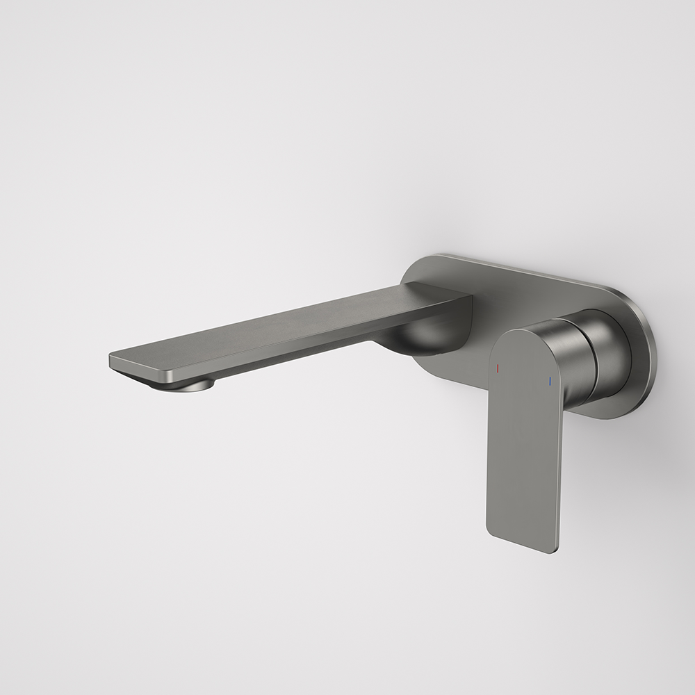 Urbane II 180mm Wall Basin/Bath Mixer and Outlet Round Plate Lead Free Gunmetal