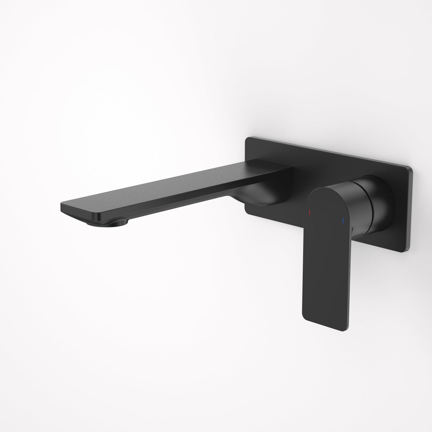 Urbane II 180mm Wall Basin/Bath Mixer Rectangular Cover Plate Matte Black Sales Kit