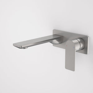 Urbane II 180mm Wall Basin/Bath Mixer and Outlet Rectangular Plate Lead Free Gunmetal - Gunmetal