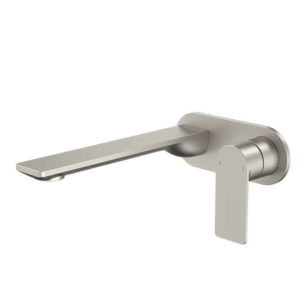 Urbane II 220mm Wall Basin/Bath Mixer and Outlet Round Plate Lead Free Brushed Nickel