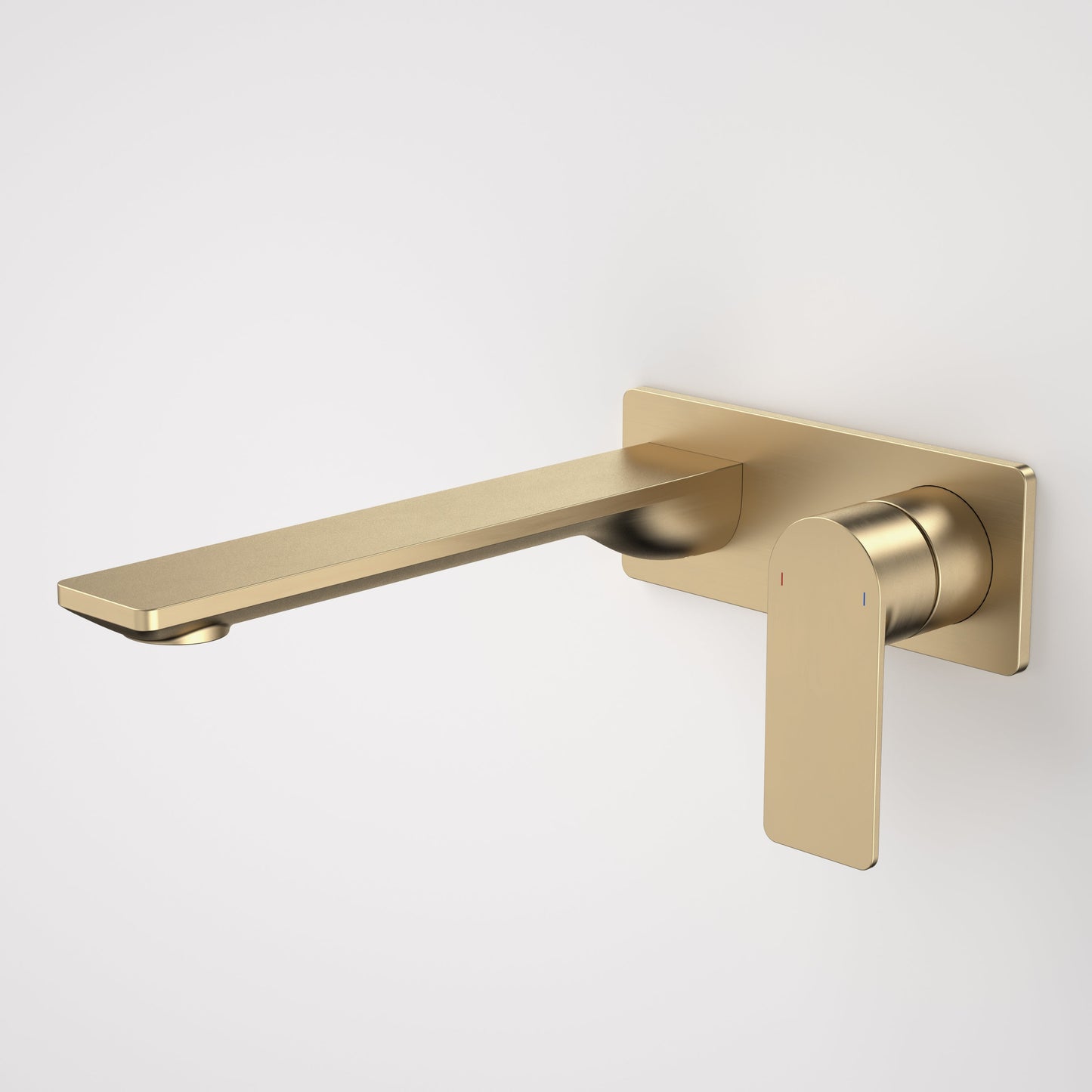 Urbane II 220mm Wall Basin/Bath Mixer Rectangular Cover Plate Brushed Brass Sales Kit