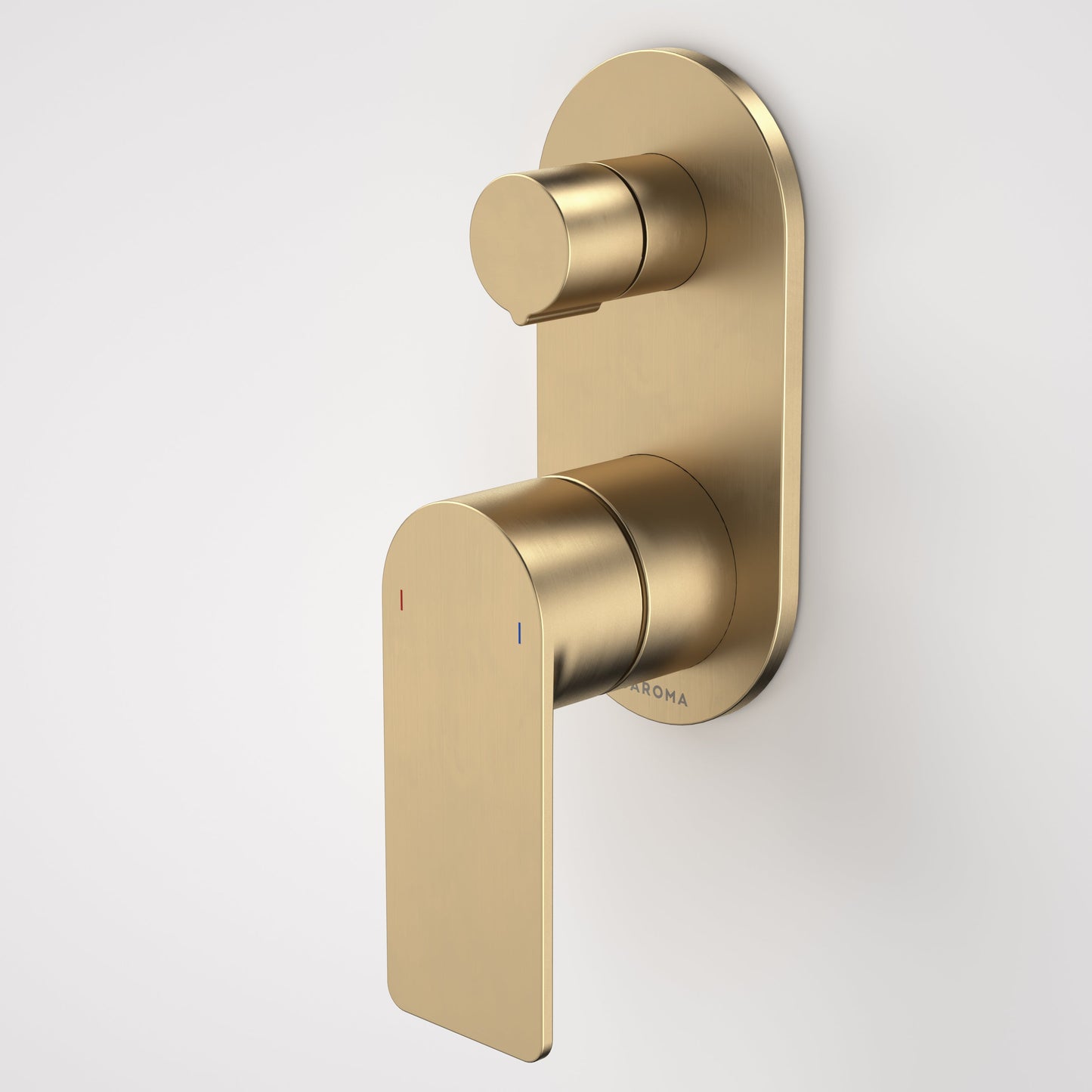 Urbane II Bath/Shower Mixer With Diverter Round Cover Plate Brushed Brass