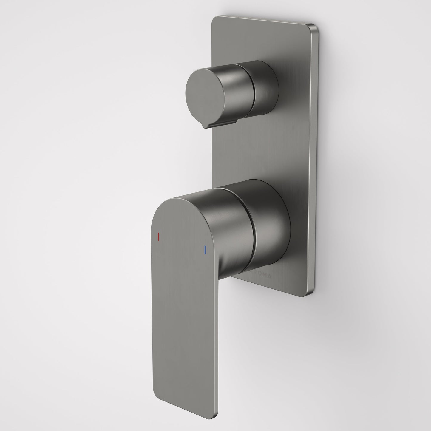 Urbane II Bath/Shower Mixer With Diverter Rectangular Cover Plate Gunmetal