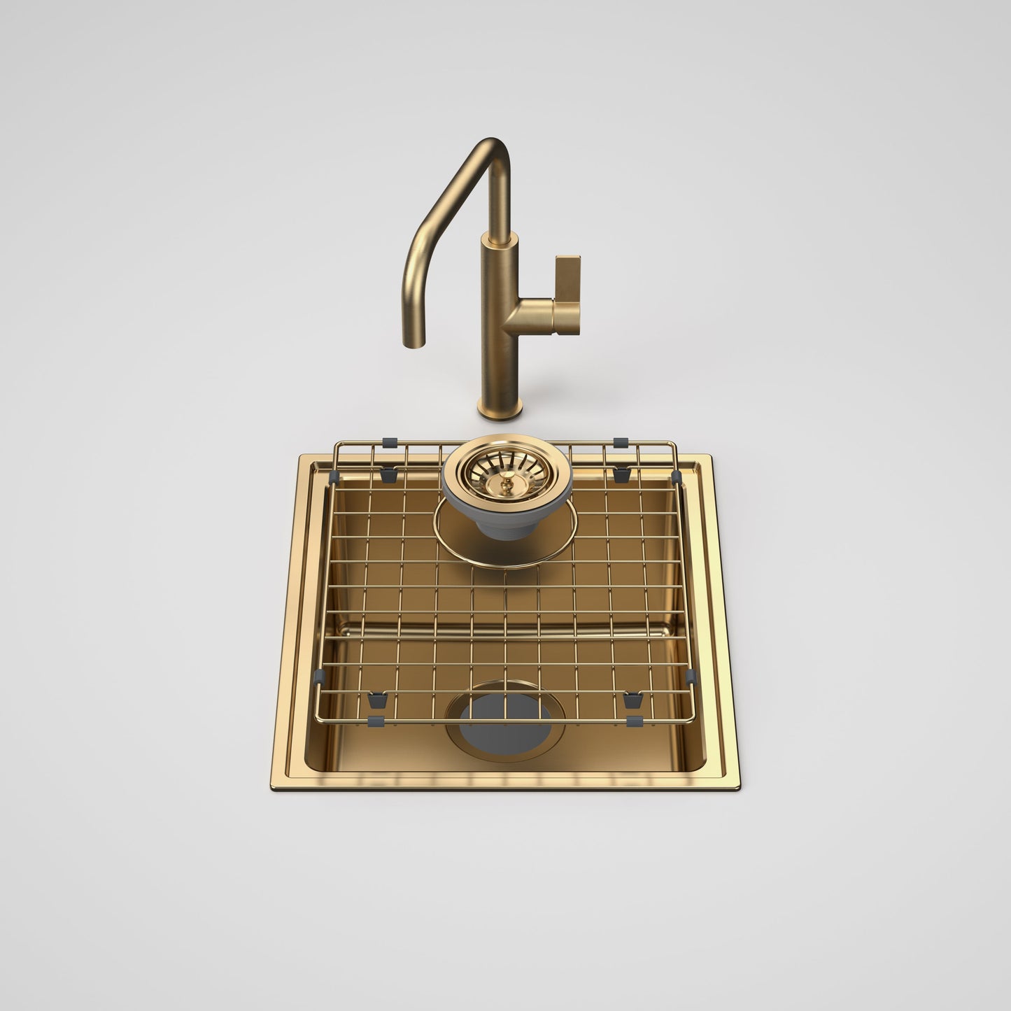Urbane II Single Bowl Sink with Urbane II Sink Mixer Brushed Brass