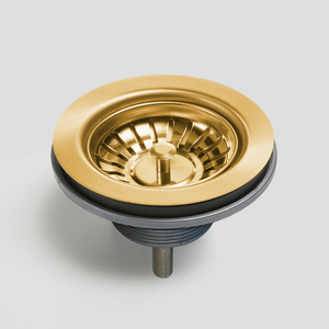Oliveri Basket Waste with Extended Screw Length Brushed Gold - Brushed Gold