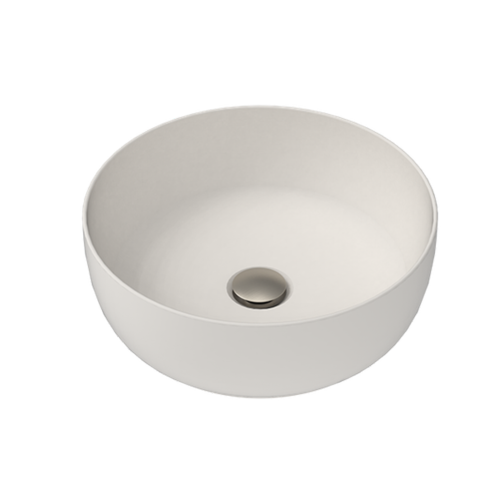 Glam Round Above Counter Basin Mat Pearl