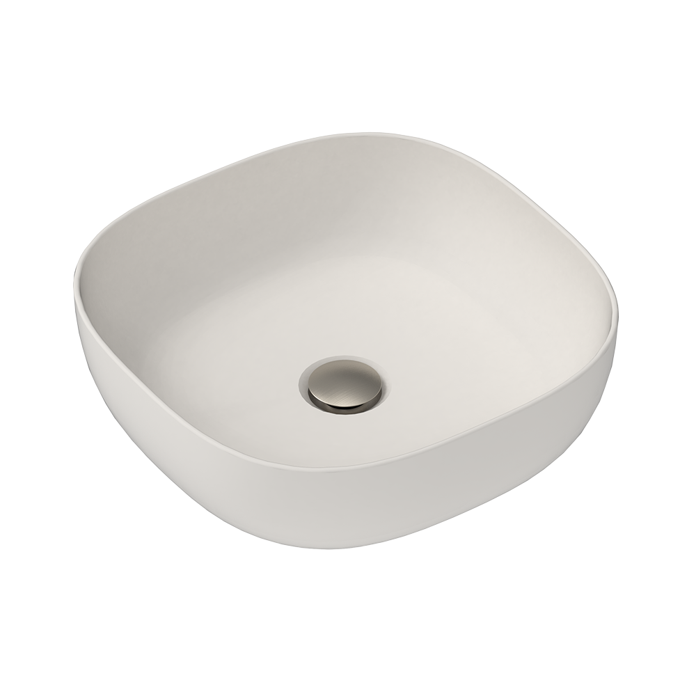 Glam Square Above Counter Basin Mat Pearl