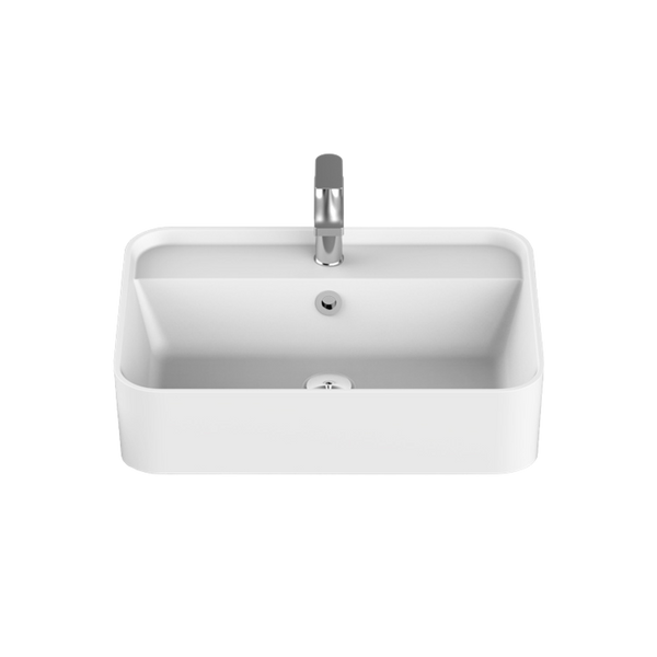 Miya Semi Recessed 550 Basin Gloss White