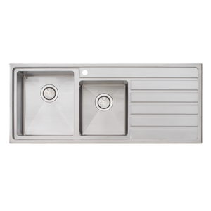 Apollo 1 And 3/4 Bowl Sink With Drainer Left Stainless Steel - Stainless Steel