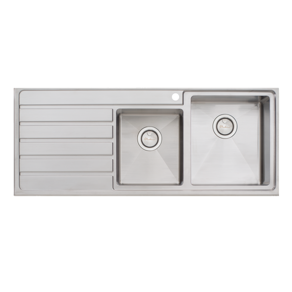 Apollo 1 And 3/4 Bowl Sink With Drainer Right Stainless Steel