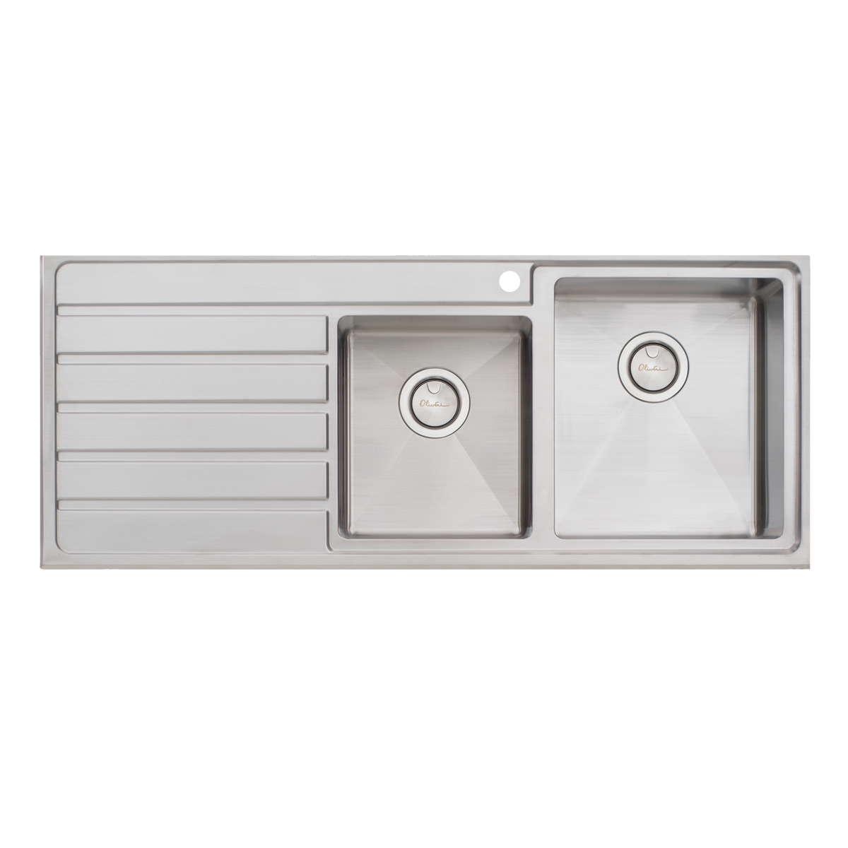 Apollo 1 And 3/4 Bowl Sink With Drainer Right Stainless Steel
