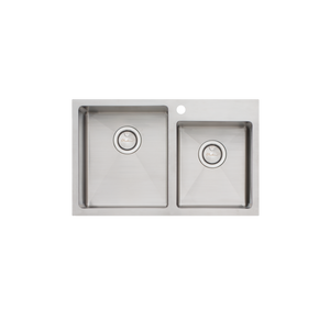 Apollo 1 And 3/4 Offset Bowl Sink Left Stainless Steel - Stainless Steel