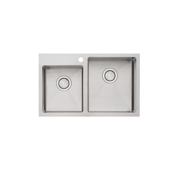 Apollo 1 And 3/4 Offset Bowl Sink Right Stainless Steel