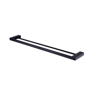 Athens Double Towel Rail 600mm Matte Black - Matte Black