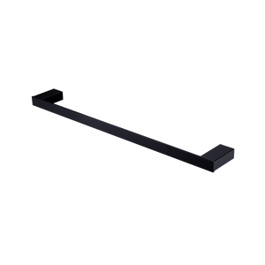 Athens Single Towel Rail 600mm Matte Black - Matte Black