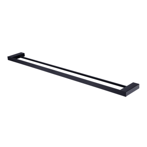 Athens Double Towel Rail 800mm Matte Black - Matte Black