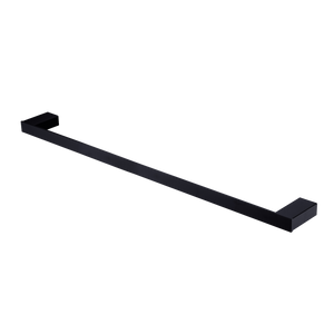 Athens Single Towel Rail 800mm Matte Black - Matte Black