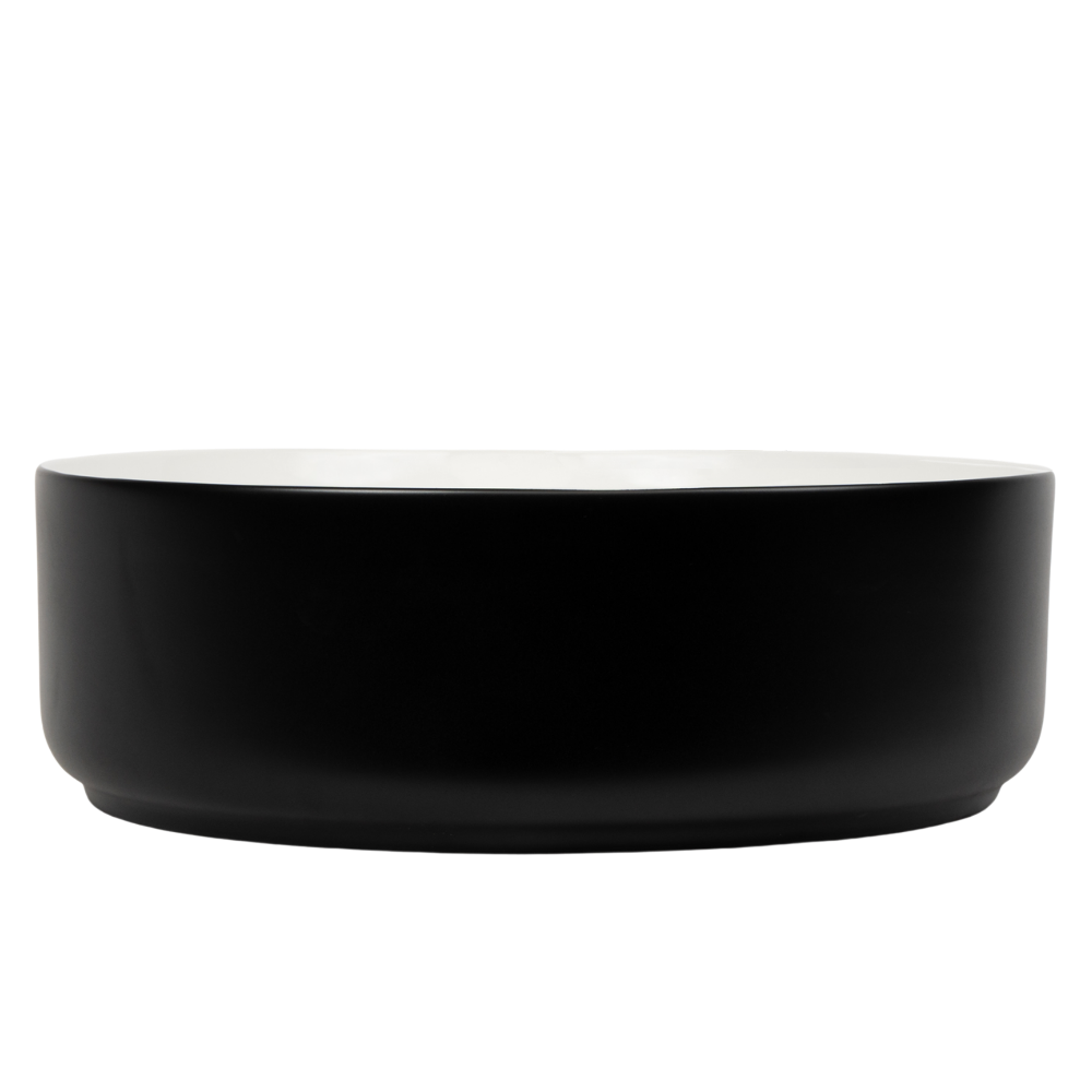 Gunay Matte Black and Matte White Circle Basin