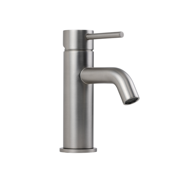 Mira Brushed Nickel Short Basin Mixer