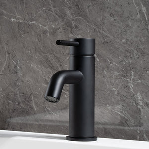 Mira Matte Black Short Basin Mixer - Matte Black