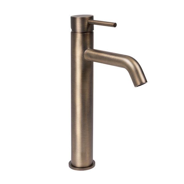 Mira Brushed Vintage Antique Brass Tall Basin Mixer