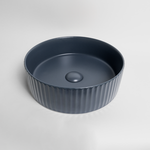 Camilla Fluted Matte Blue Basin - Matte Blue