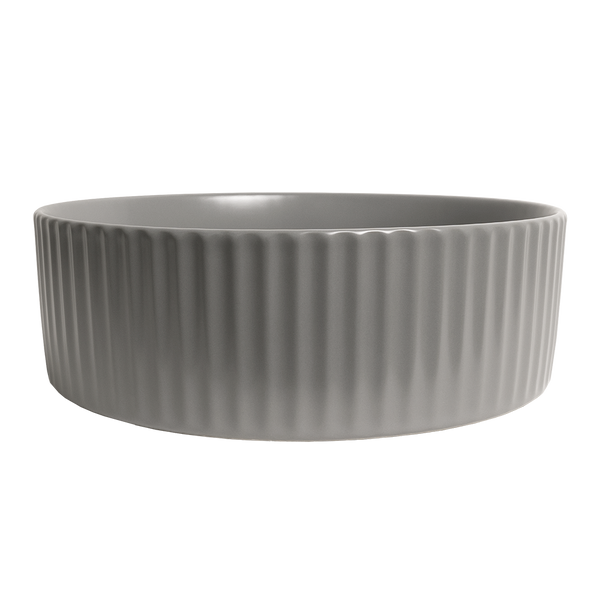 Camilla Fluted Matte Grey Basin