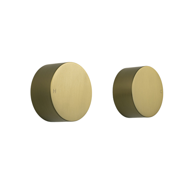 Simon Brushed Brass Gold Simple Circle Handles
