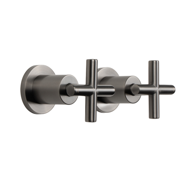 Cora Brushed Gunmetal Cross Tap Handles