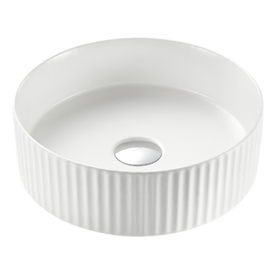 Cassie Gloss White Fluted Basin - Gloss White
