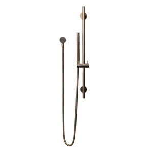 Mira Brushed Vintage Antique Brass Shower on Rail - Brushed Vintage Antique Brass