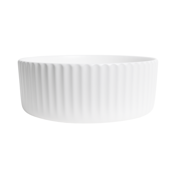 Lula Mini Fluted Matte White Basin