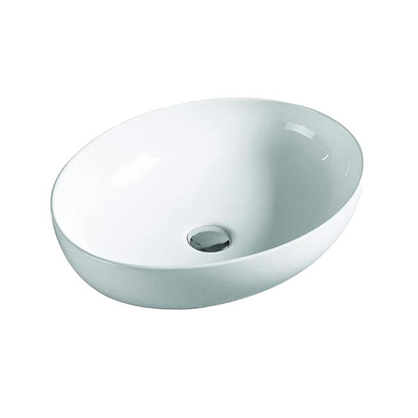 Pasco Gloss White Above Counter Ceramic Basin