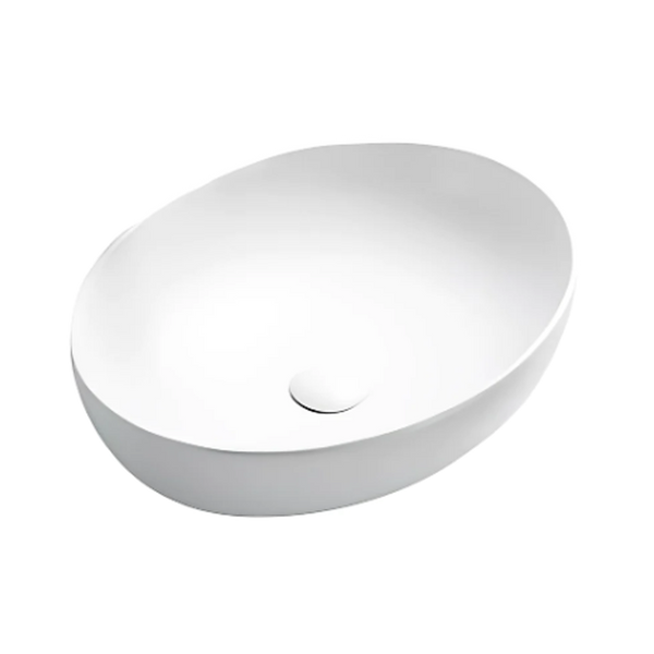 Pasco Matte White Above Counter Ceramic Basin