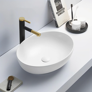 Pasco Matte White Above Counter Ceramic Basin - Matte White