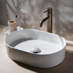 Lucian Matte White Pill Basin - Matte White