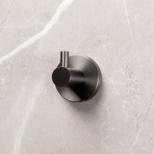 Farina Robe Hook Brushed Gunmetal - Brushed Gunmetal