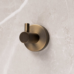 Farina Robe Hook Brushed Vintage Antique Brass - Brushed Vintage Antique Brass