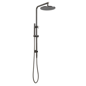Mira Brushed Gunmetal Shower Rail Twin Set - Brushed Gunmetal