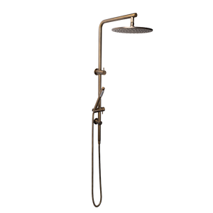 Mira Brushed Vintage Antique Brass Shower Rail Twin Set - Brushed Vintage Antique Brass