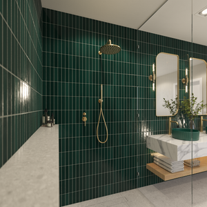 Mira Brushed Brass Gold Curved Shower Arm - Brushed Brass Gold