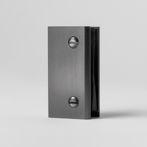 Brina Shower Glass Clamp Brushed Gunmetal - Brushed Gunmetal